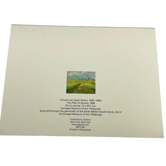 Vincent Van Gogh Painting The Plain Of Auvers  Blank Greeting Card With Envelope - Picture 5 of 7